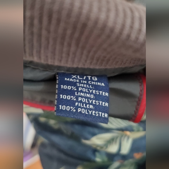 Tommy Bahama Thin Puffer Down Gray Jacket - Picture 4 of 7